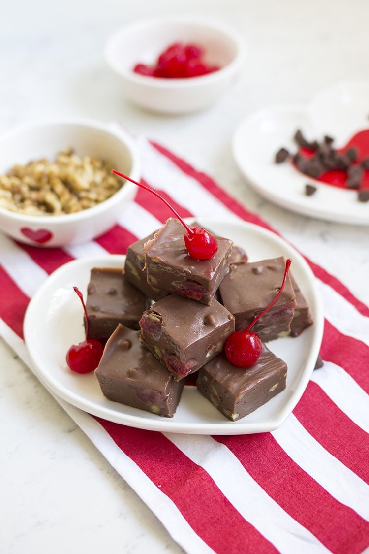 Whiskey Cherry Nut Fudge