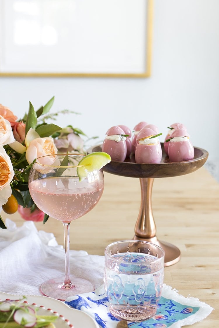 Setting a Spring Table with Anthropologie White Plates