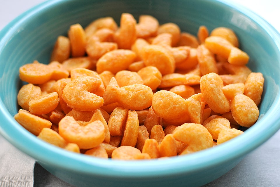 Homemade goldfish crackers