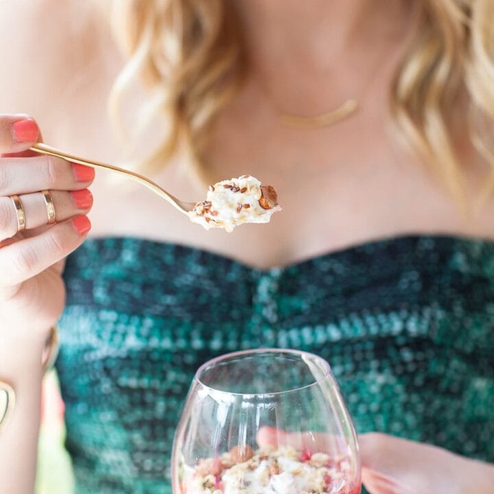 Roasted Strawberry Yogurt Parfaits