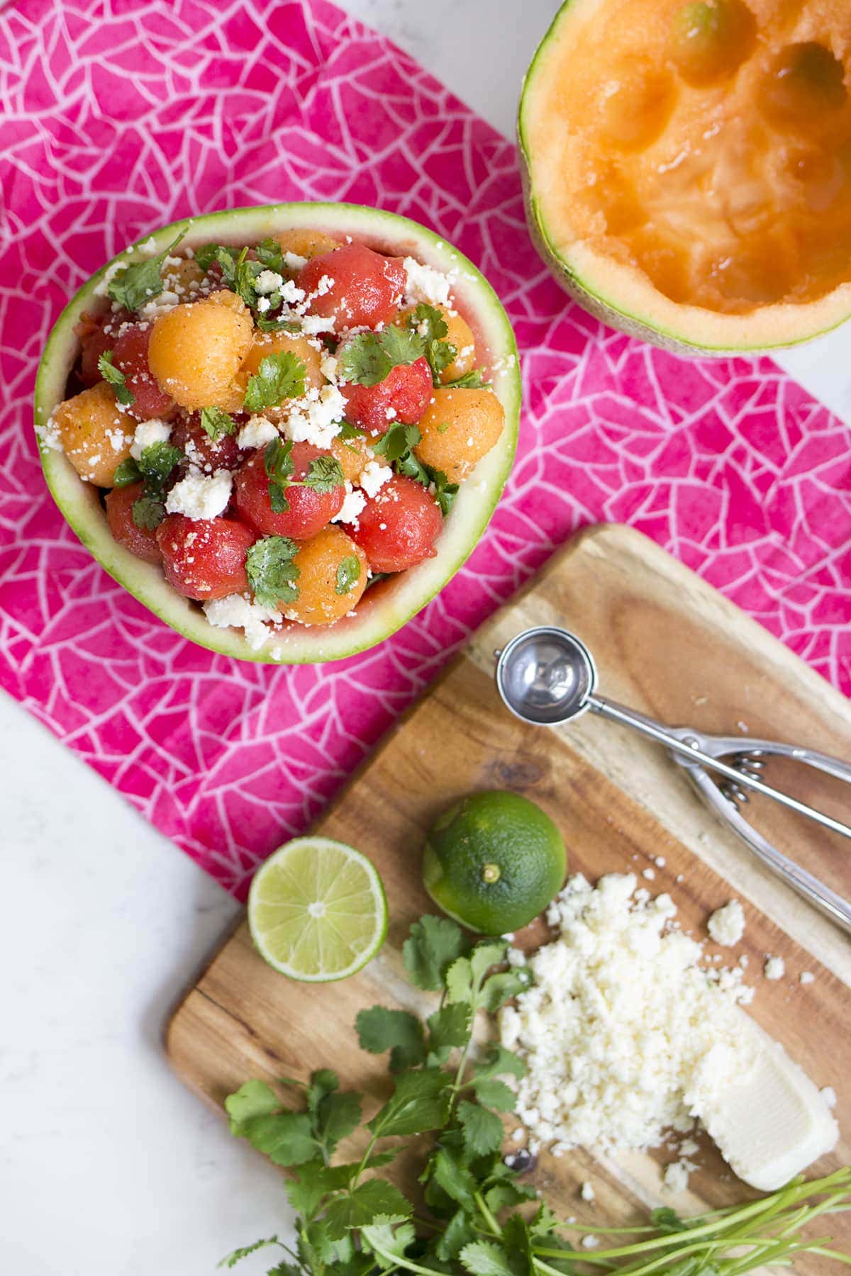 Watermelon Cantaloupe Salad