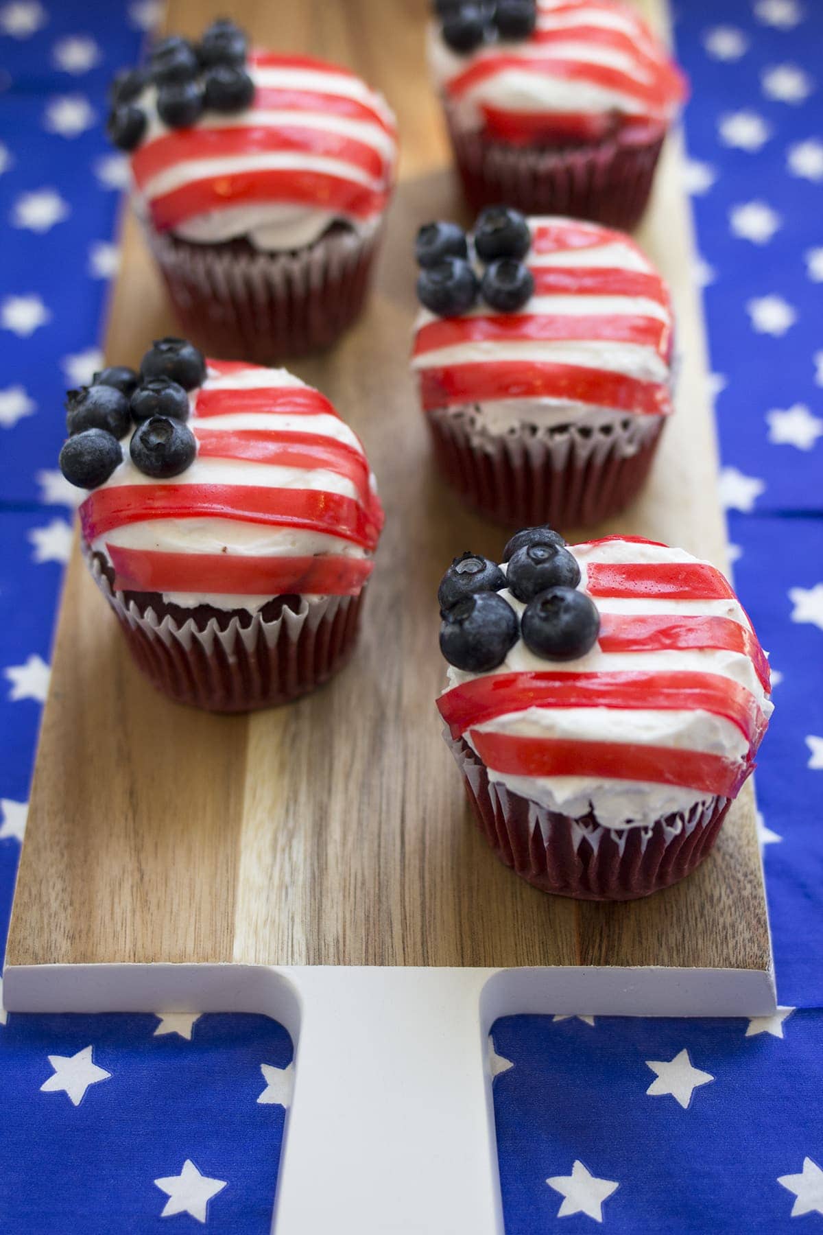 4th of July Flag Cupcakes