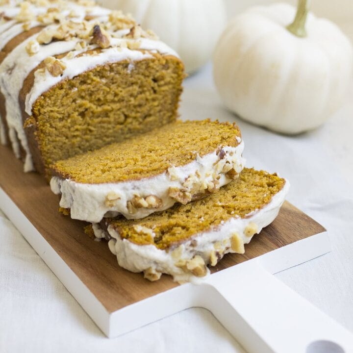 Pumpkin Bread with Maple Butter Icing
