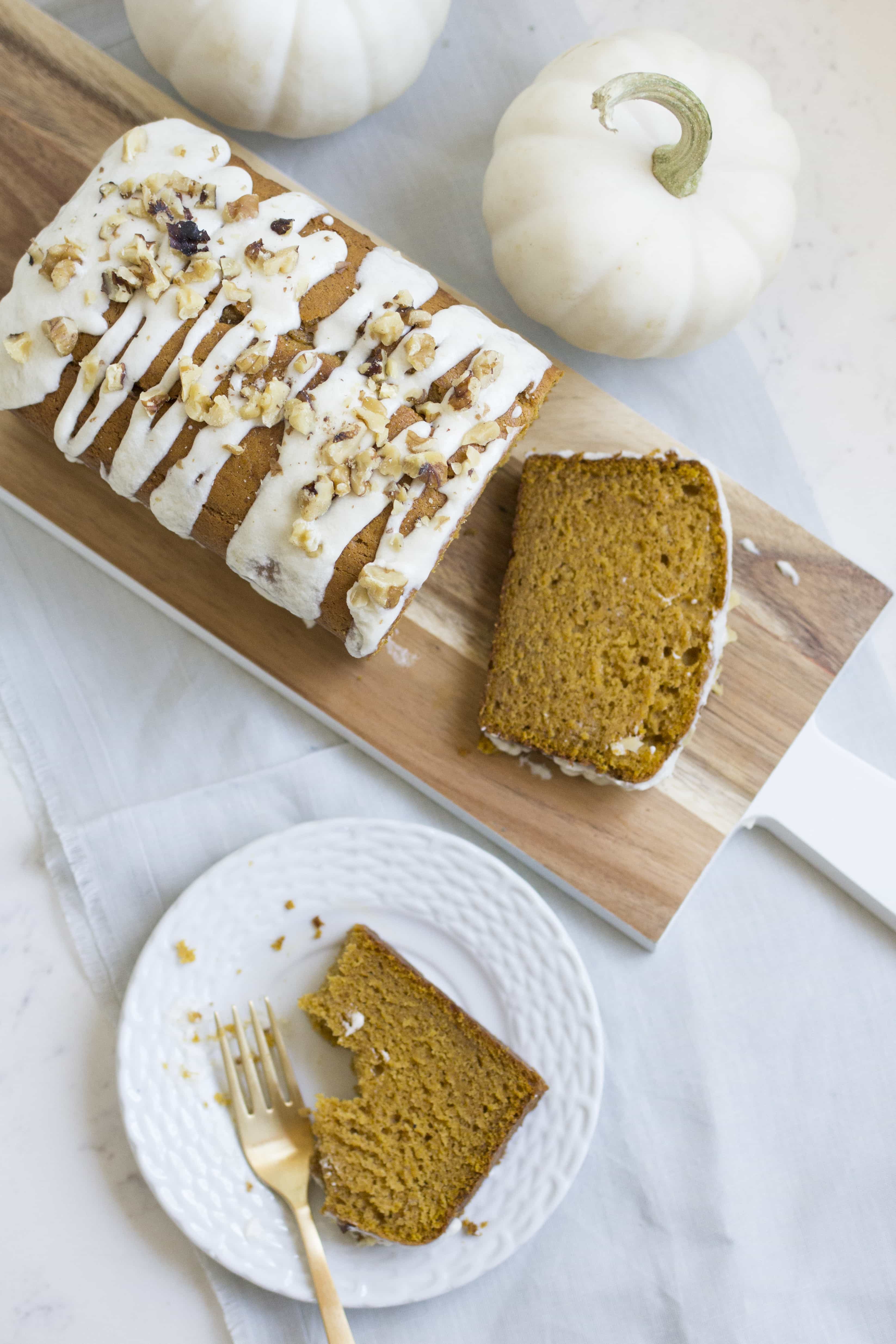 Pumpkin Bread with Maple Butter Icing