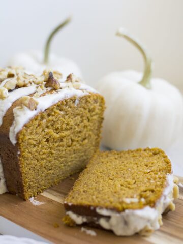Pumpkin Bread with Maple Butter Icing