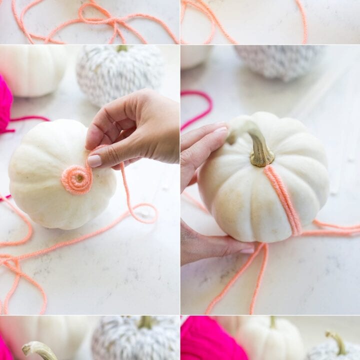 Yarn Covered Pumpkins How-to