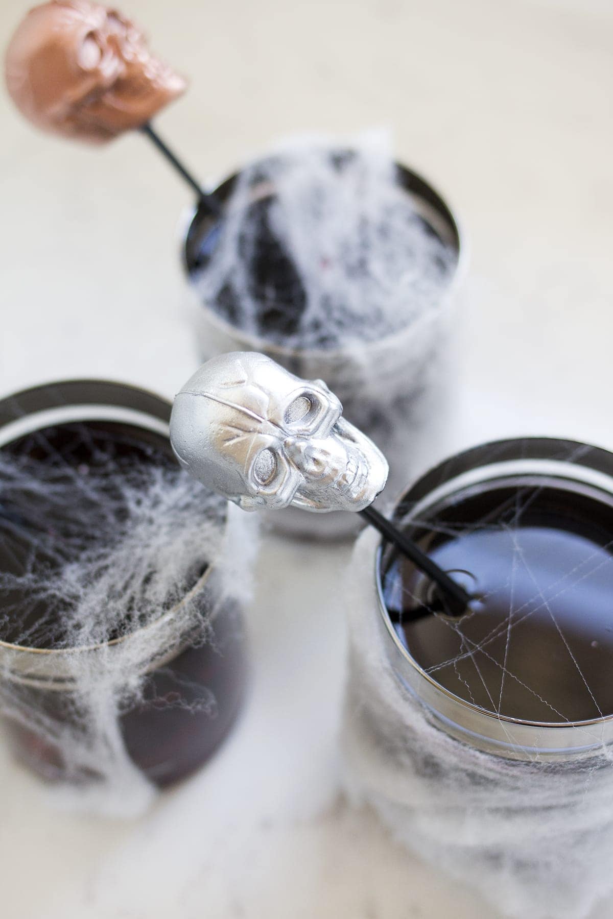 DIY Skull Stir Sticks for Halloween Cocktails