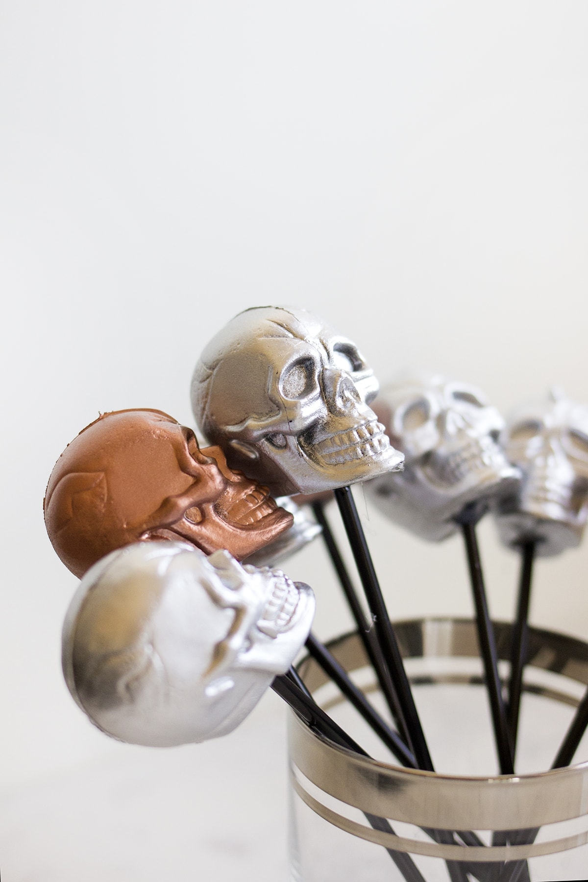 DIY Skull Stir Sticks for Halloween Cocktails