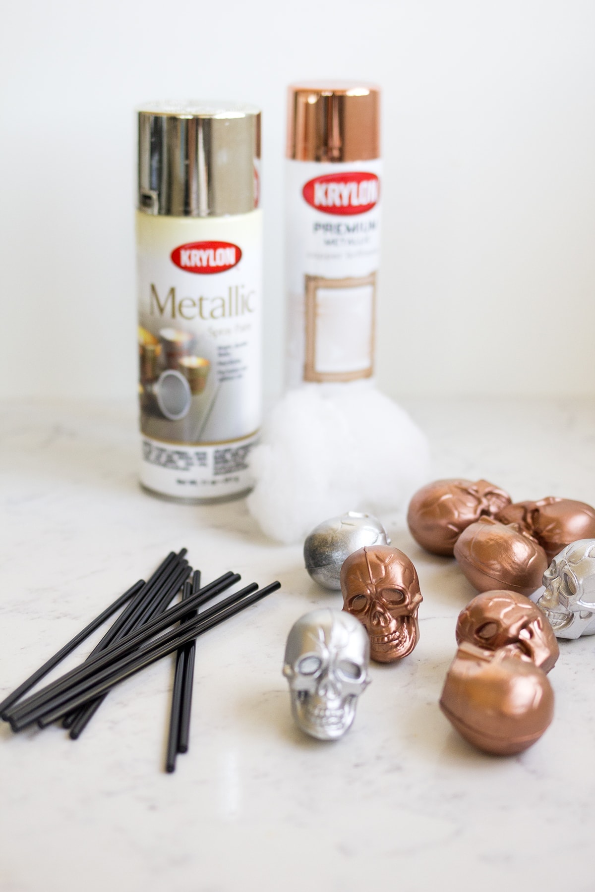 DIY Skull Stir Sticks for Halloween Cocktails