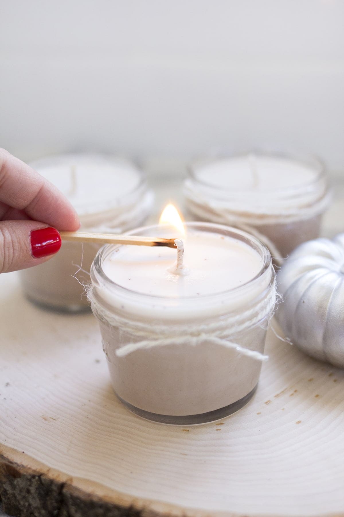 Homemade Pumpkin Spice Candles