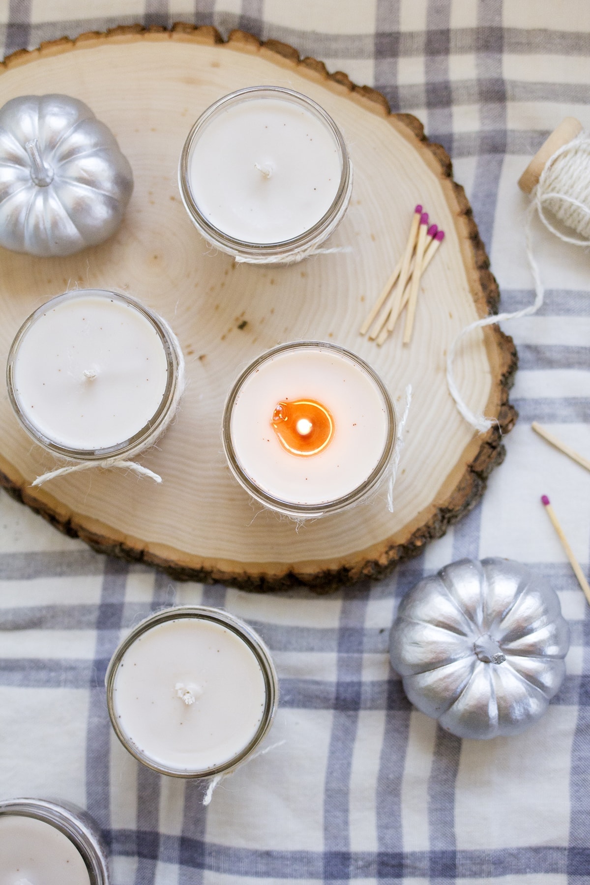 Homemade Pumpkin Spice Candles