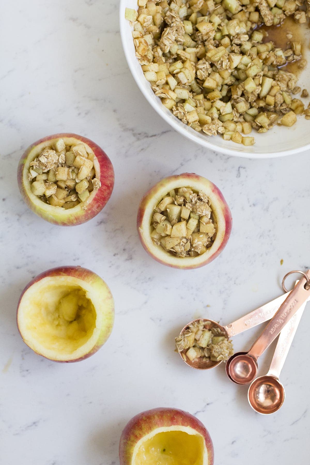 Apple Pie Baked in an Apple