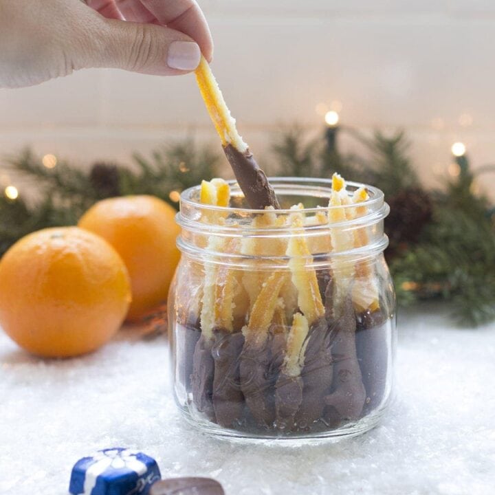 Chocolate Dipped Candied Orange Peels