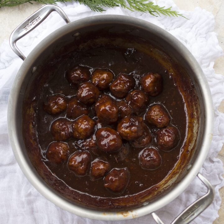 Cranberry Barbecue Cocktail Meatballs