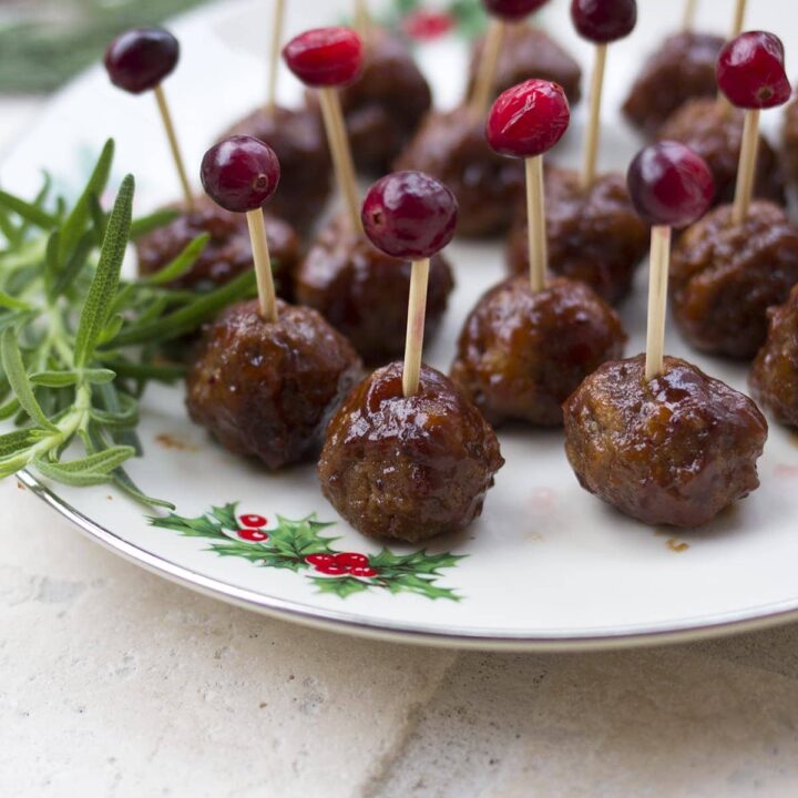 Cranberry Barbeque Cocktail Meatballs