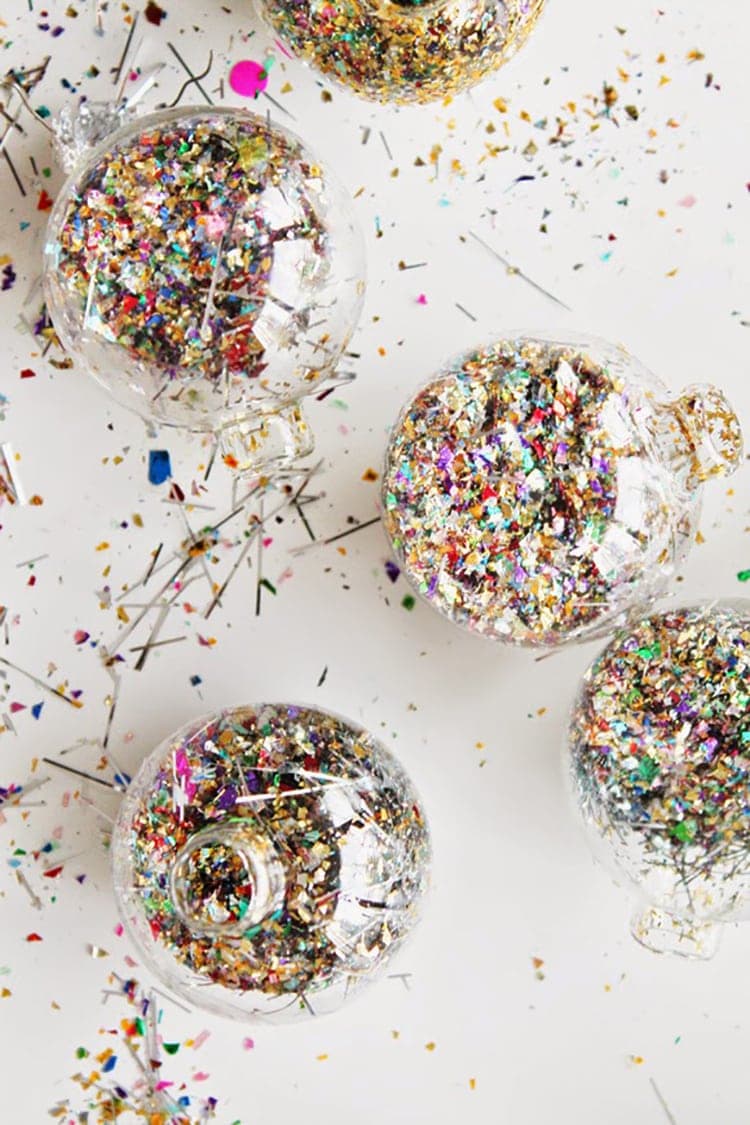 DIY Glitter Filled Ornaments