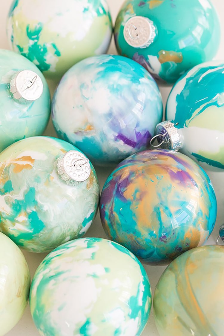 Marbled Ornaments