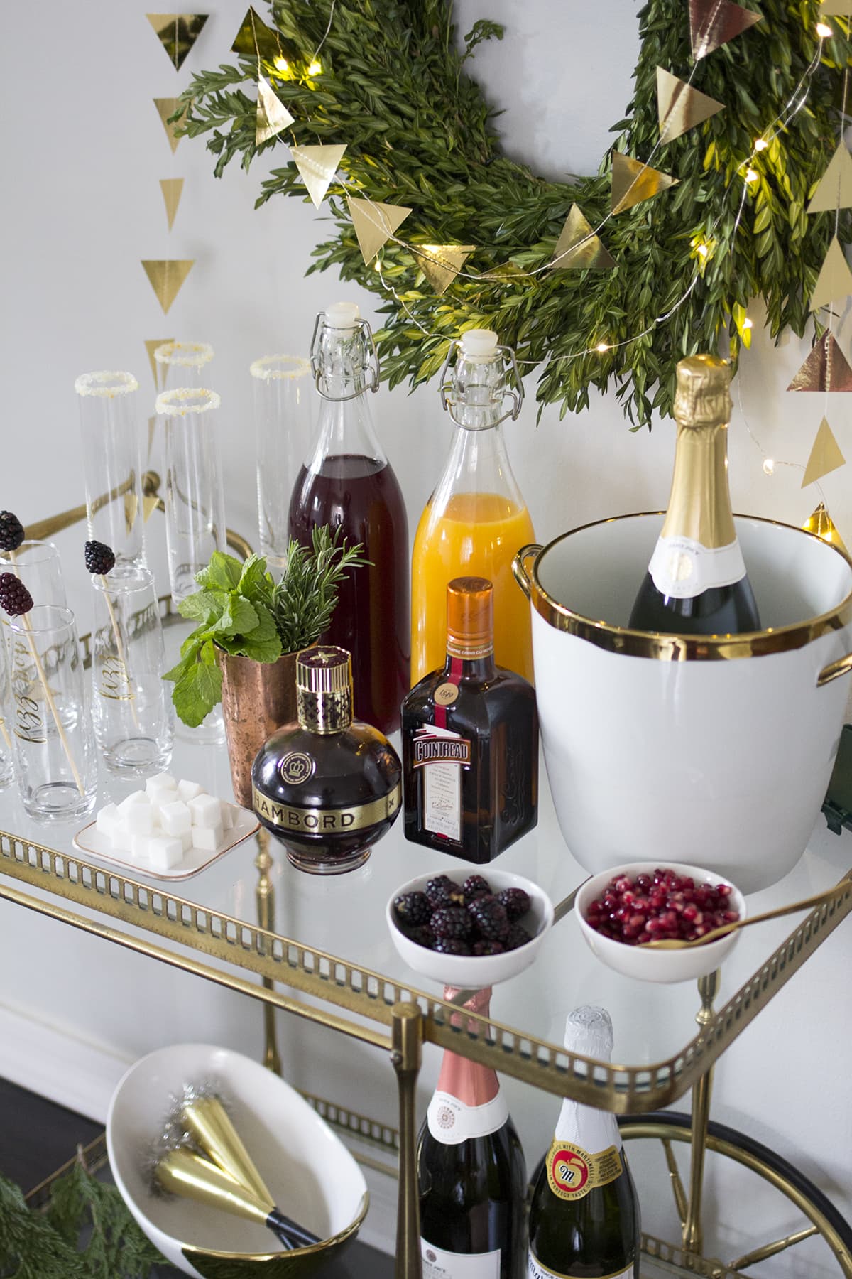 Setting up a New Years Eve Champagne Bar