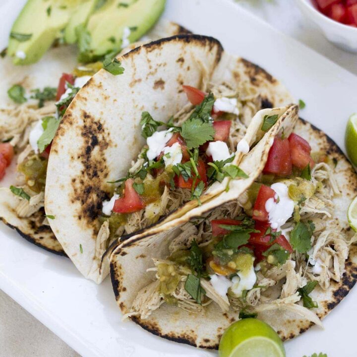 Crockpot Ranch Chicken Tacos