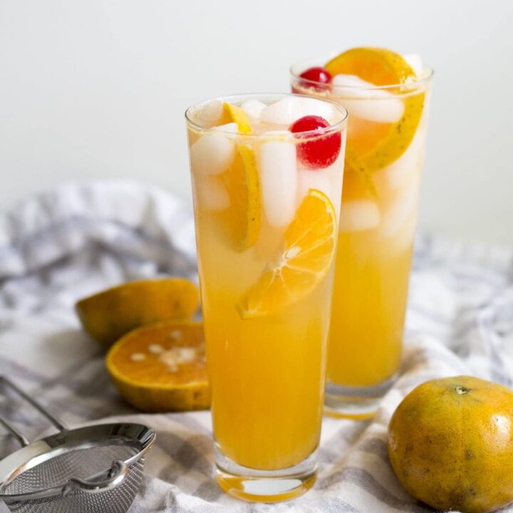 Honey Tangerine Collins Cocktail