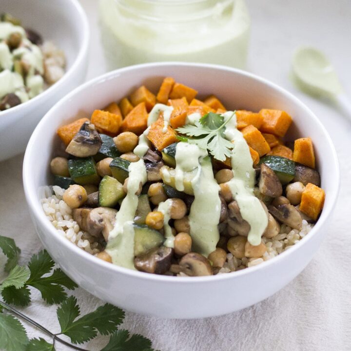 Veggie Bowls with Cilantro Tahini