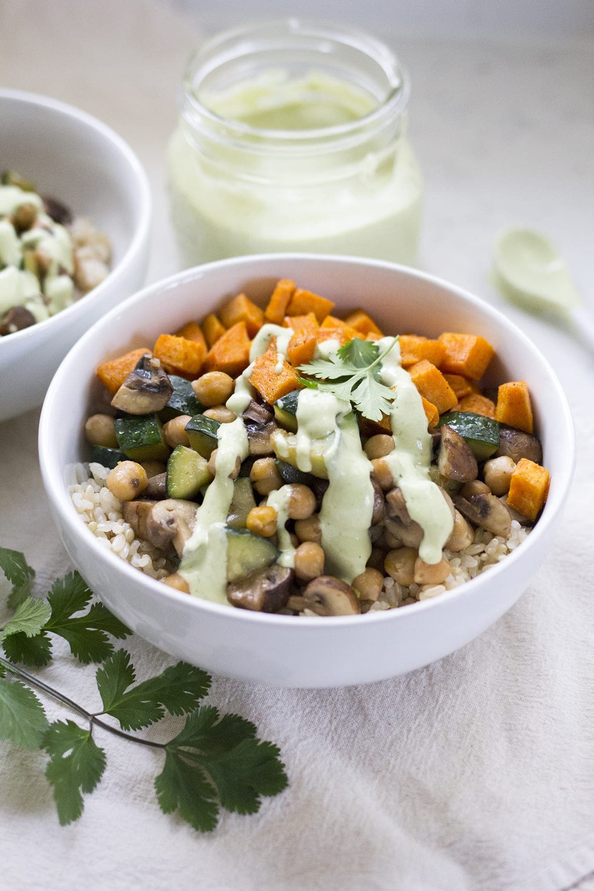 Veggie Bowls with Cilantro Tahini