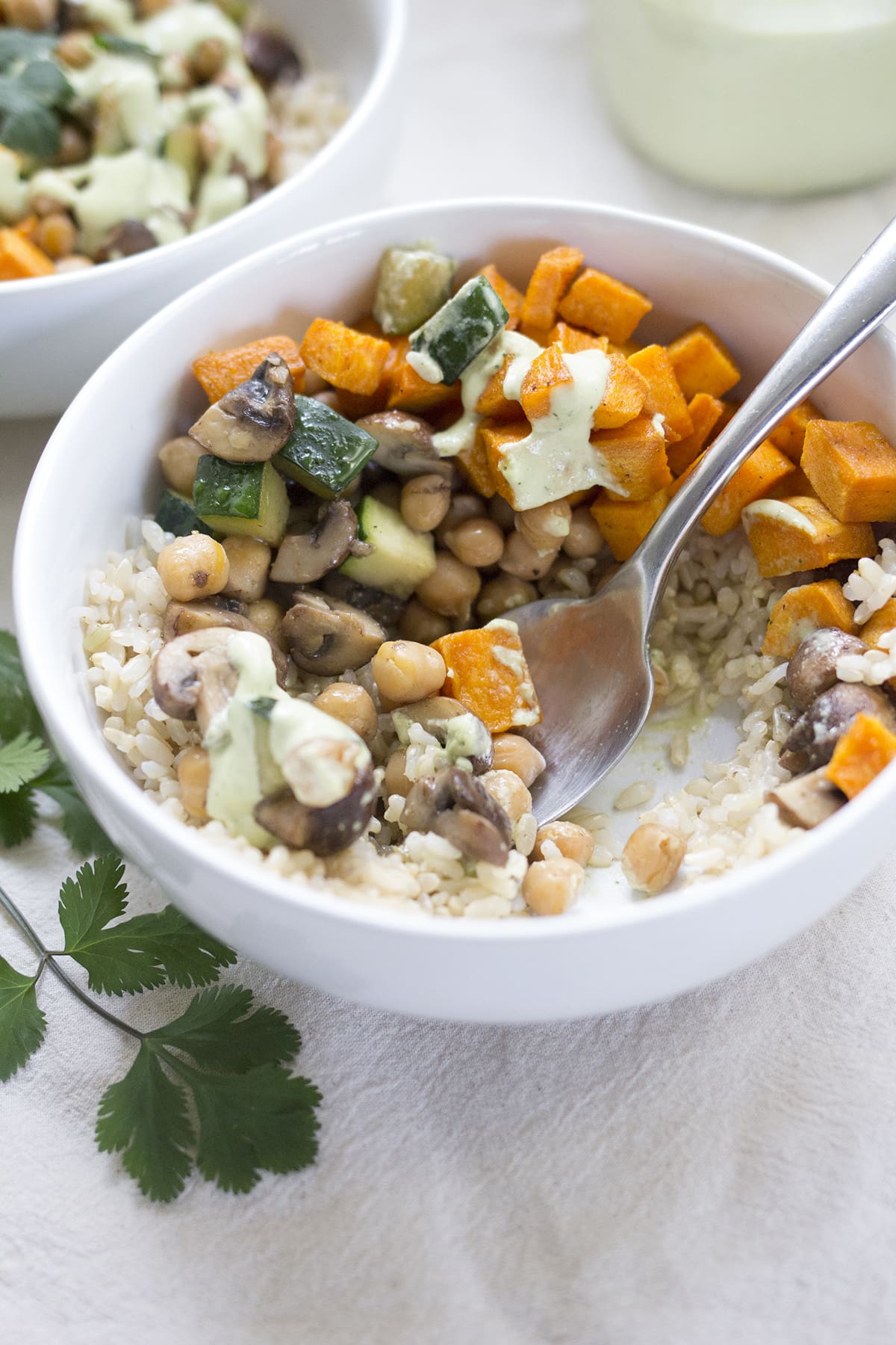 Veggie Bowls with Cilantro Tahini