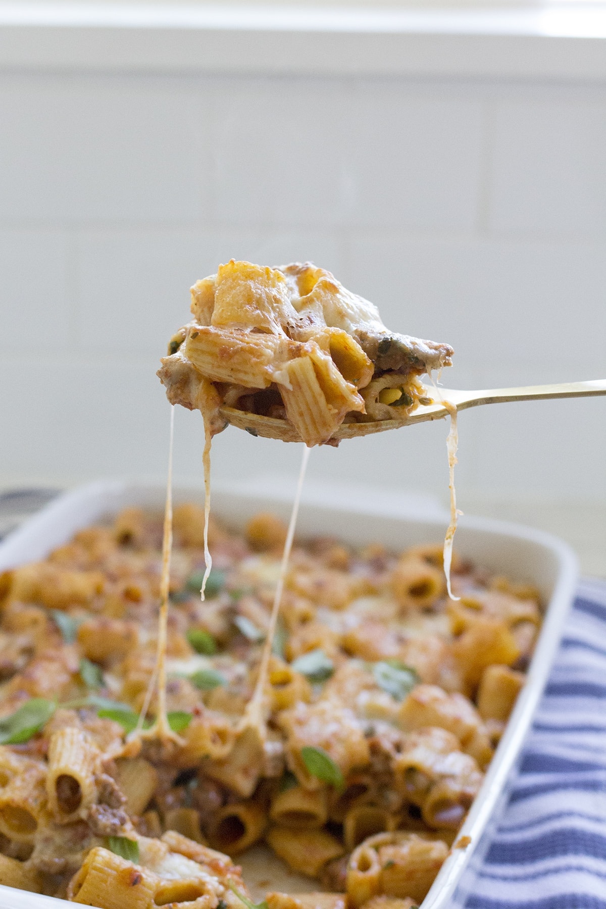 Creamy Baked Sausage Rigatoni