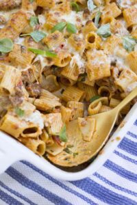 Creamy Baked Sausage Rigatoni