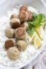 Greek Turkey Meatballs with Mint Feta Sauce