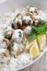 Greek Turkey Meatballs with Mint Feta Sauce