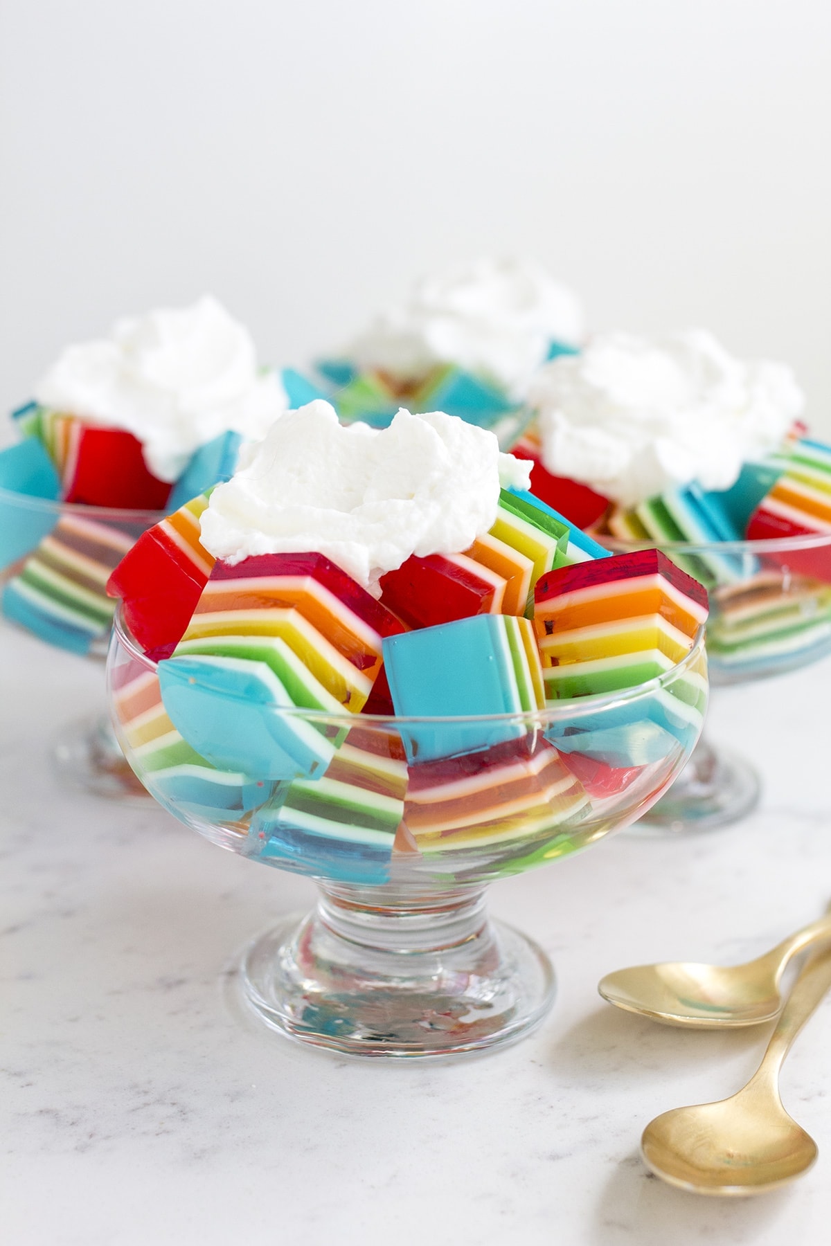 Rainbow Layered Jello