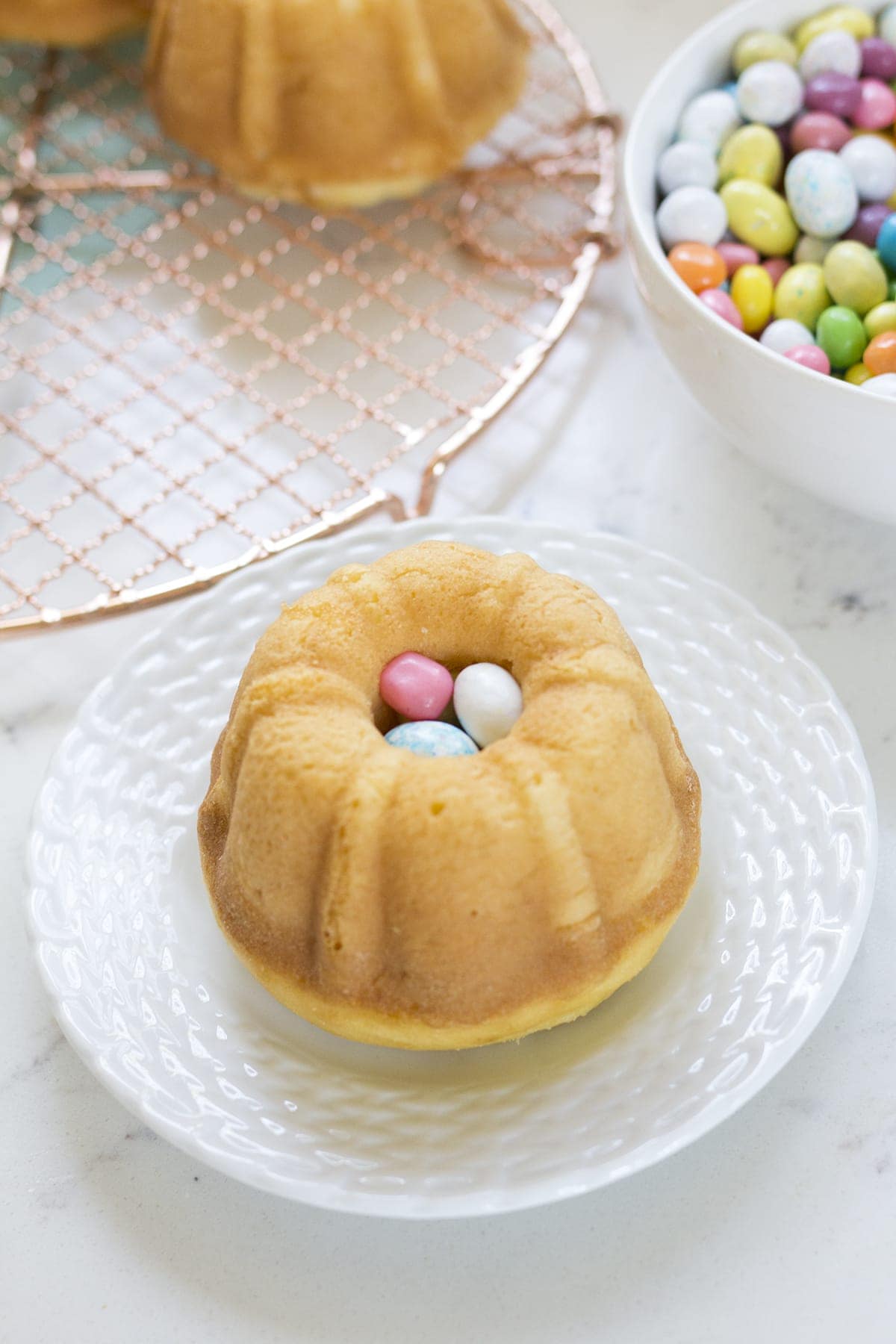 Surprise Inside Mini Easter Bundt Cakes