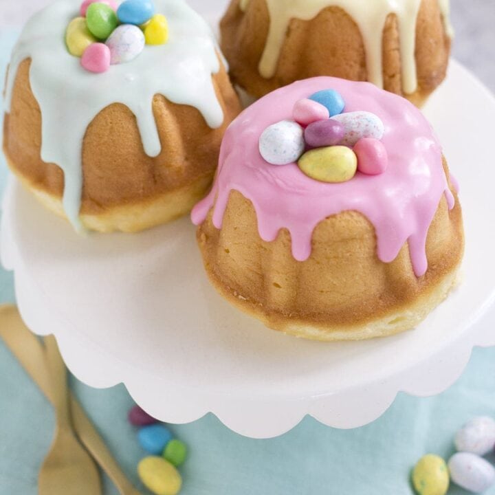 Surprise Inside Mini Easter Bundt Cakes