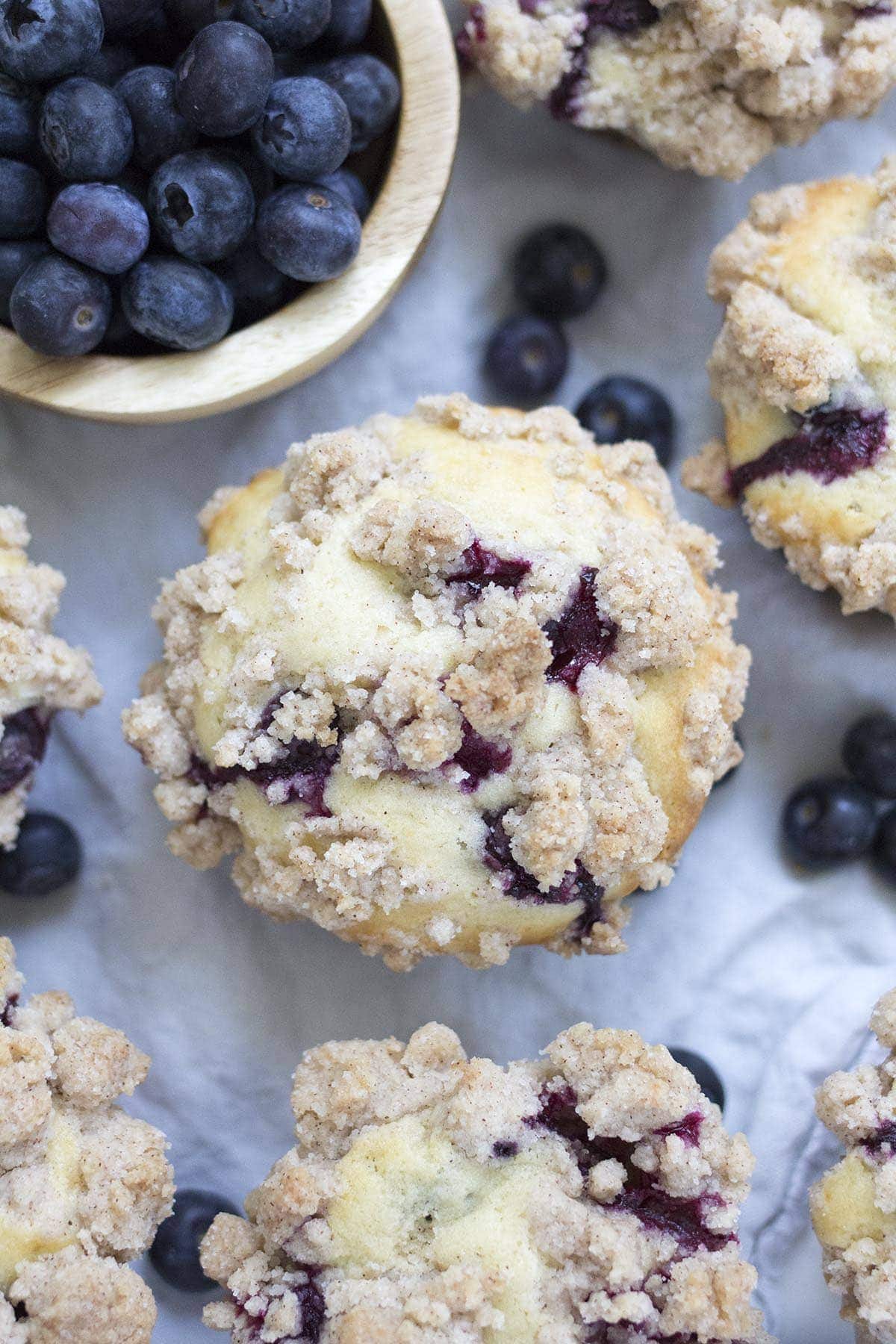 Blueberry Crumb Muffins