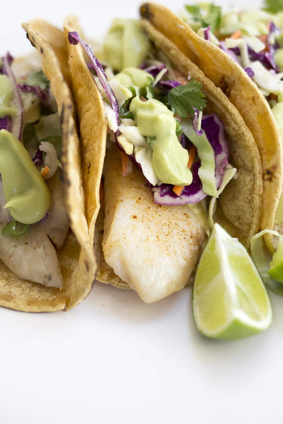 Fish Tacos with Coconut Avocado Crema