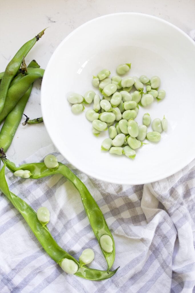 Lemony Pasta with Fava Beans and Peas • Freutcake