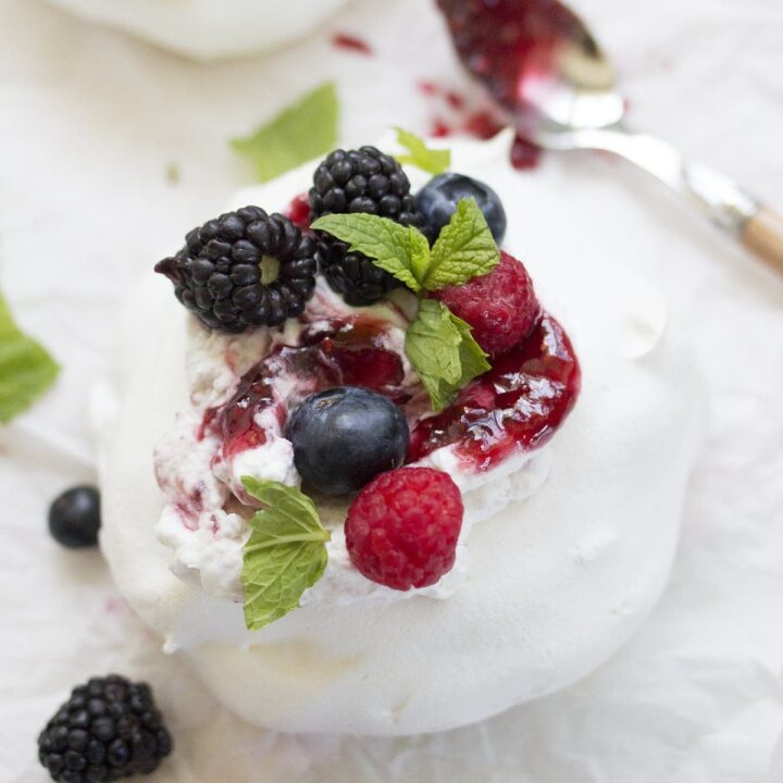 Mixed Berry Pavlovas