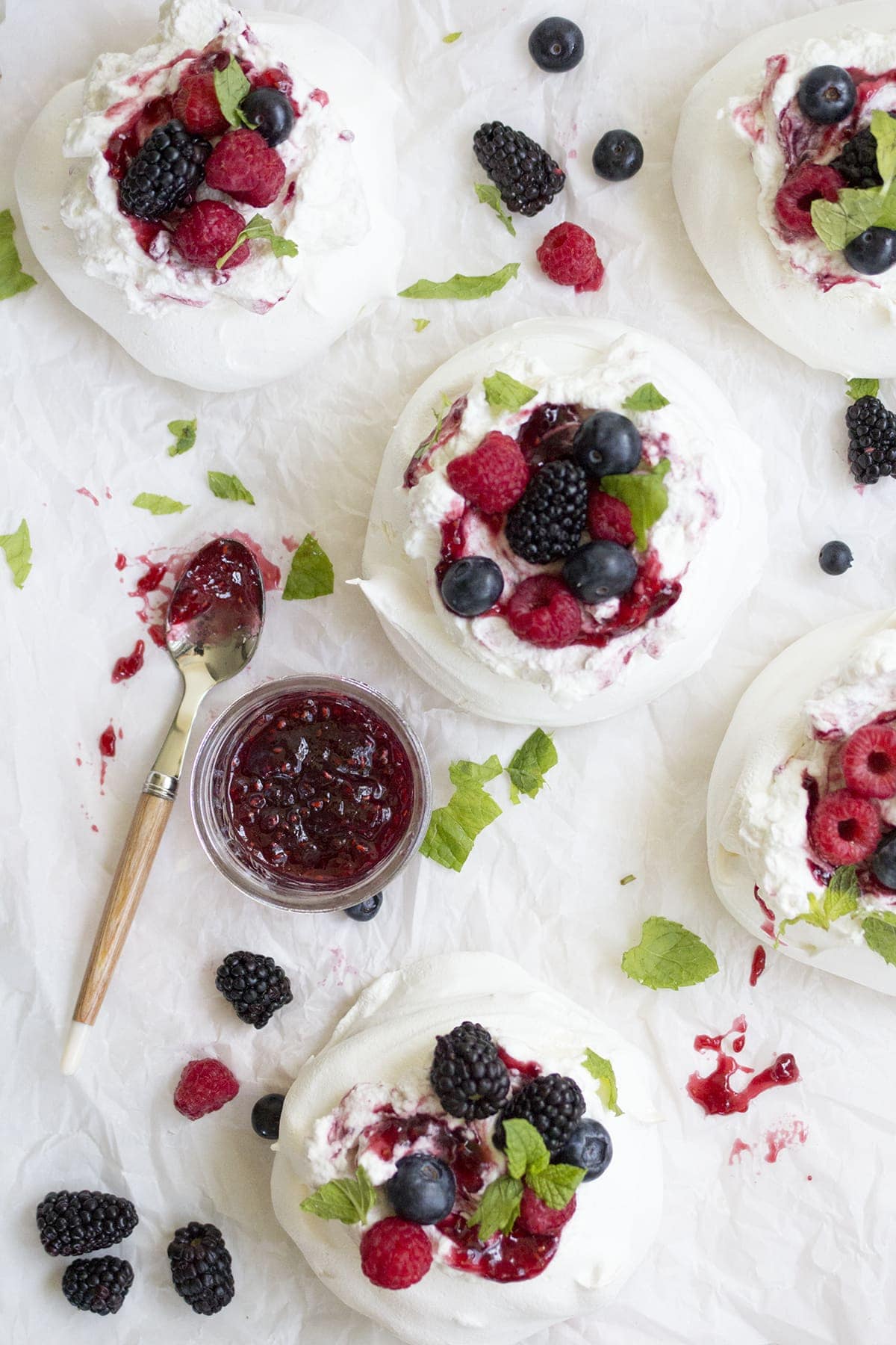 Mixed Berry Pavlovas