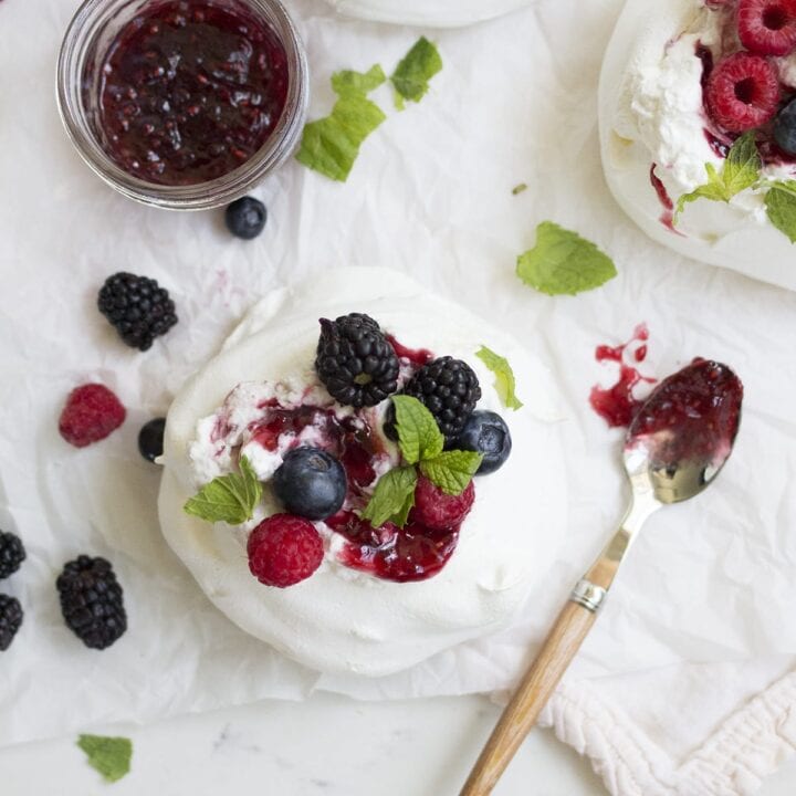 Mixed Berry Pavlovas