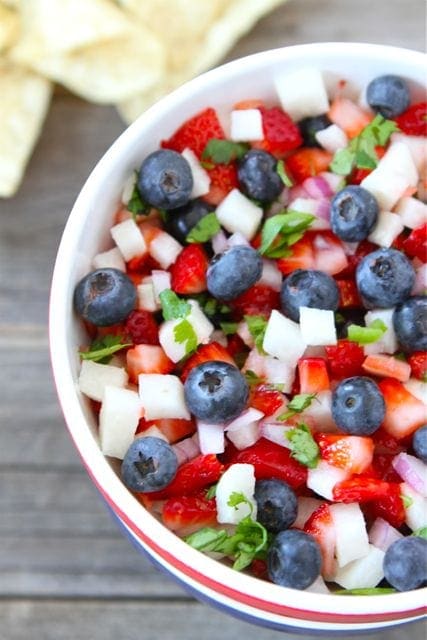 Blueberry Strawberry Jicima Salad