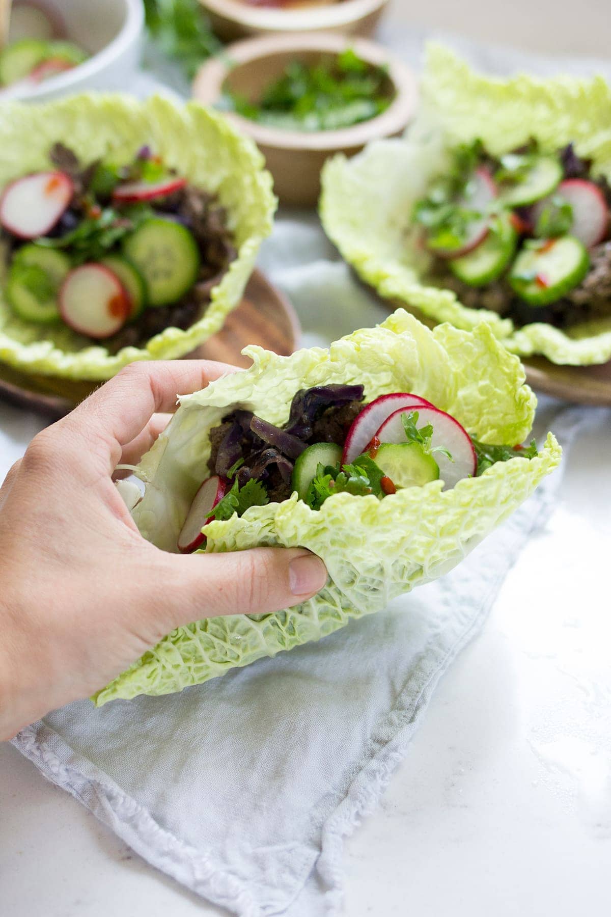 Asian Style Sesame Beef Tacos