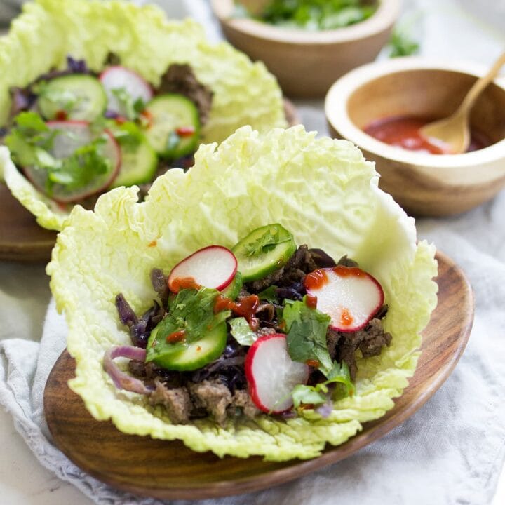 Asian Style Sesame Beef Tacos