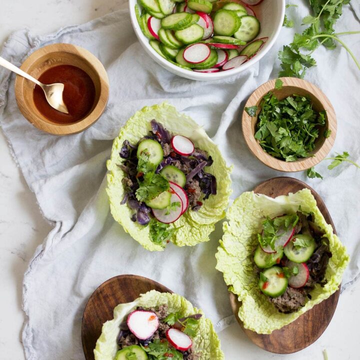 Asian Style Sesame Beef Tacos