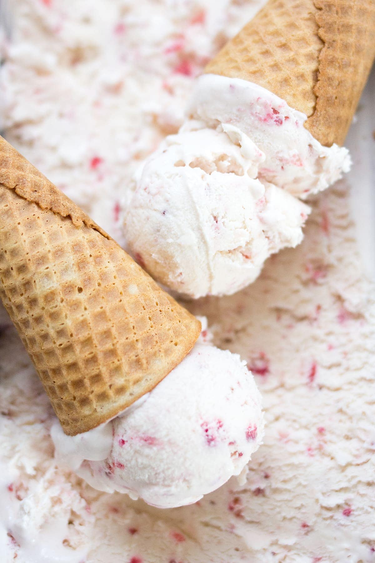 No Churn Strawberry Ice Cream