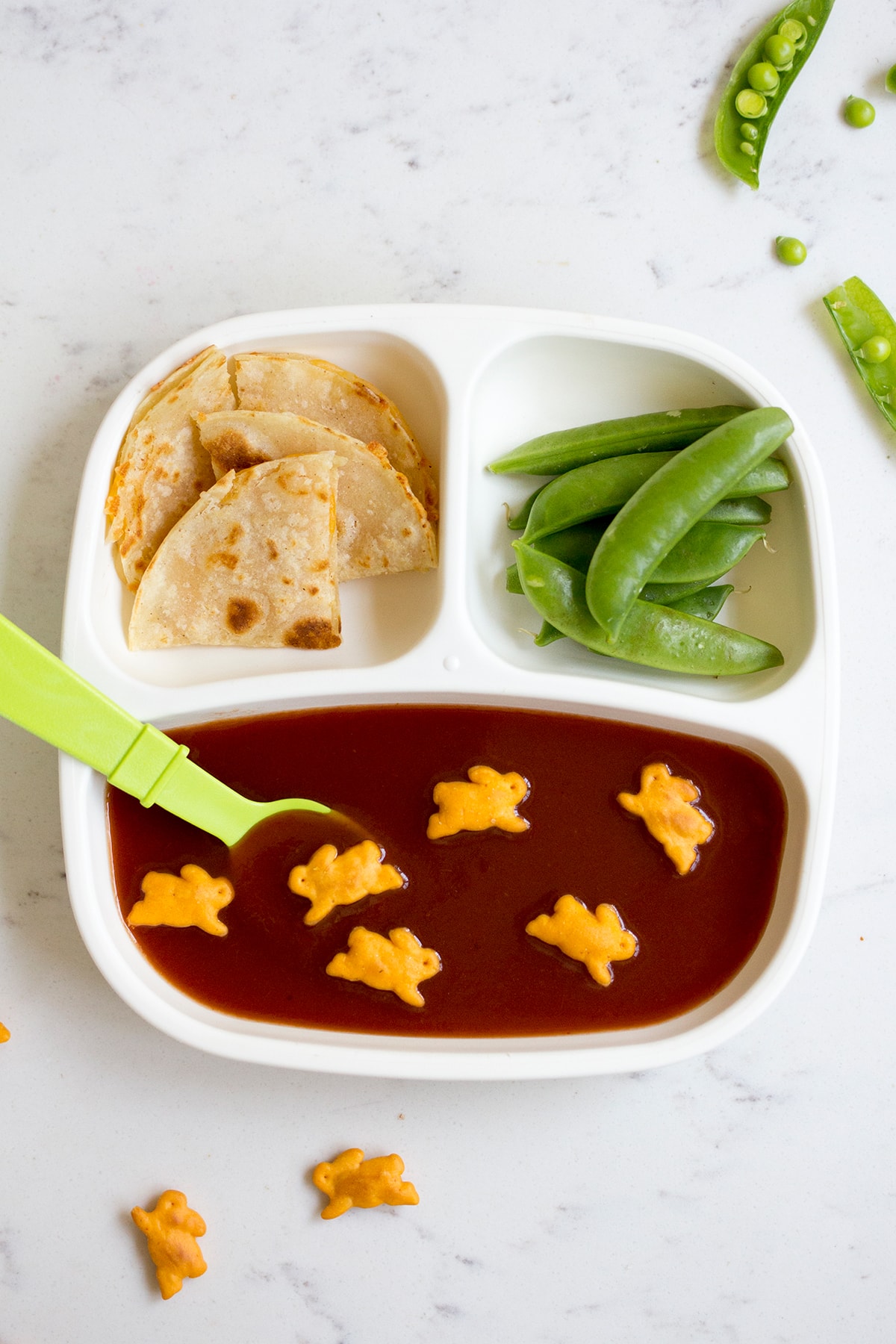 Tomato Soup Quesadilla Toddler Lunch