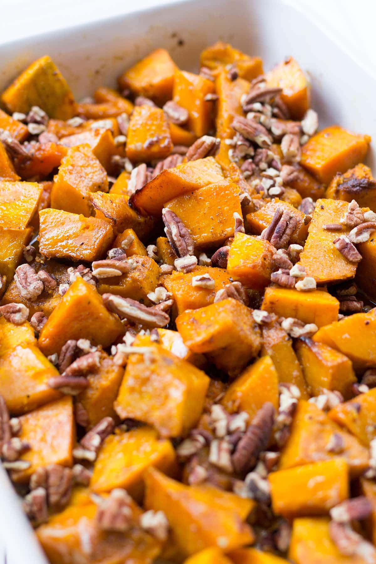 Roasted Kobucha Squash with Brown Butter, Marshmallows and Pecans