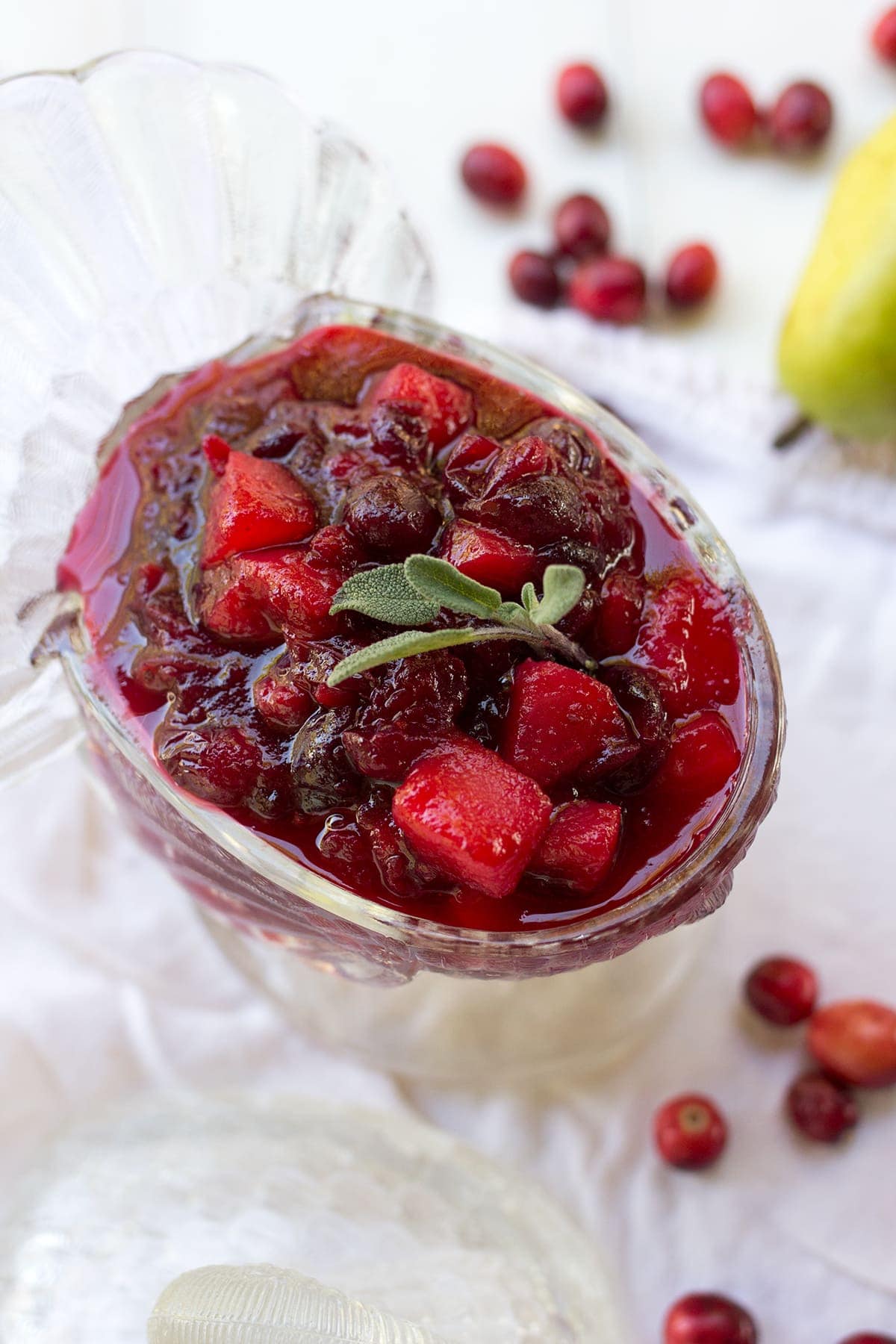 Spiced Pear Cranberry Sauce
