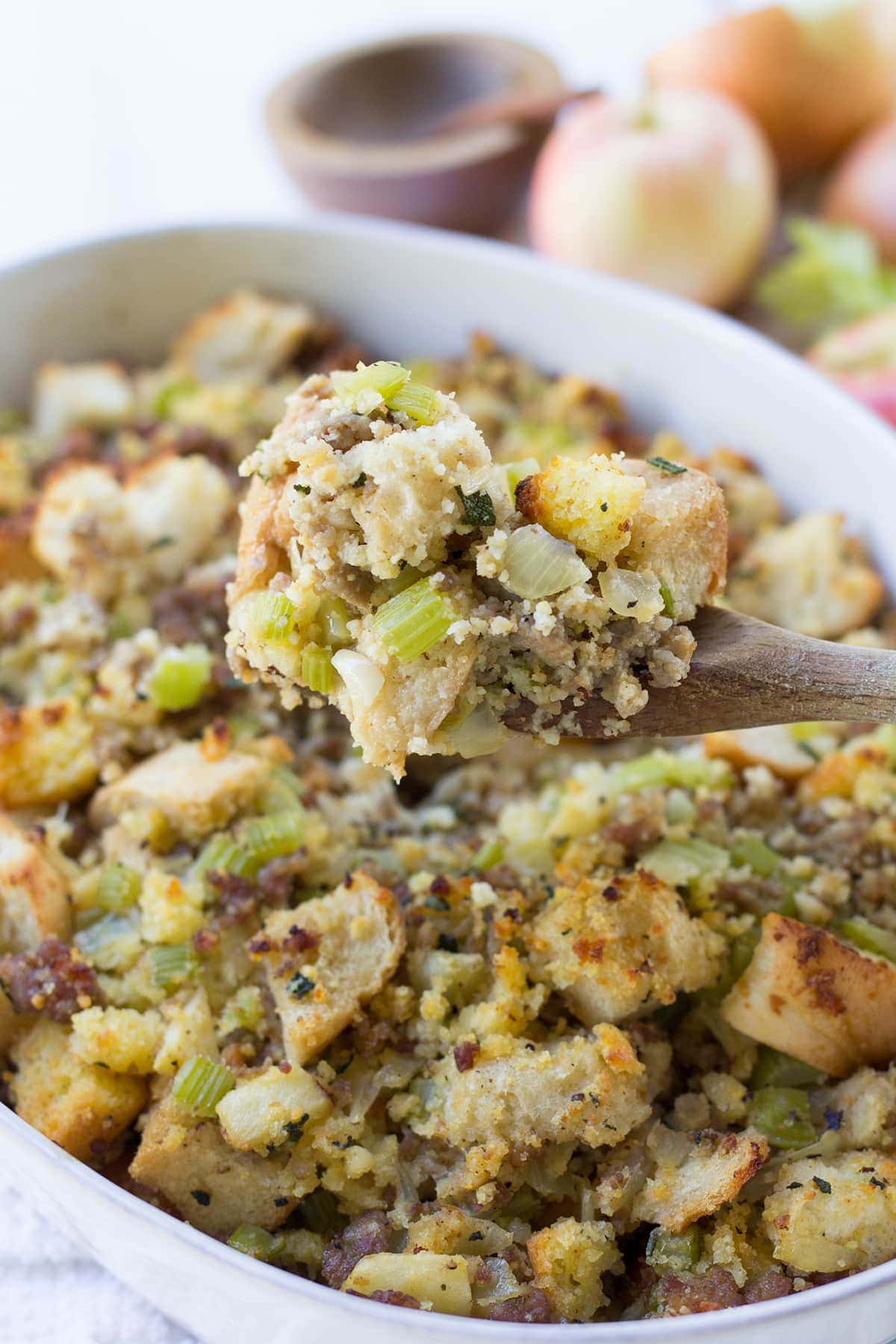 Stuffing with Sausage Apples and Sage