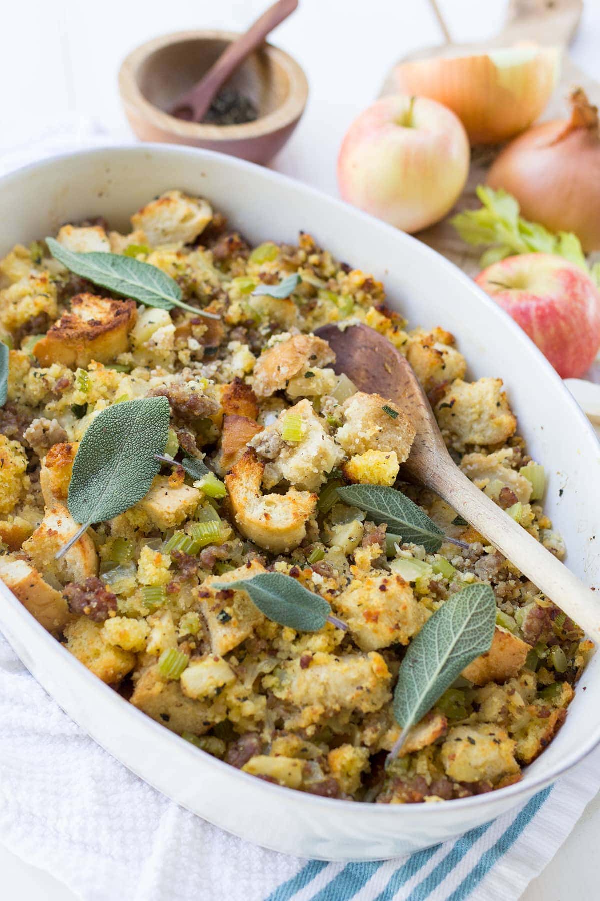 Stuffing with Sausage Apples and Sage